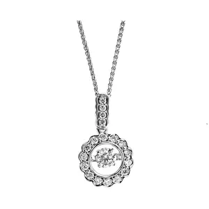 14KT White Gold & Diamonds Stunning Neckwear Pendant  - 1/4 ctw