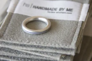 Contemporary Silver Wedding Minimalist Band