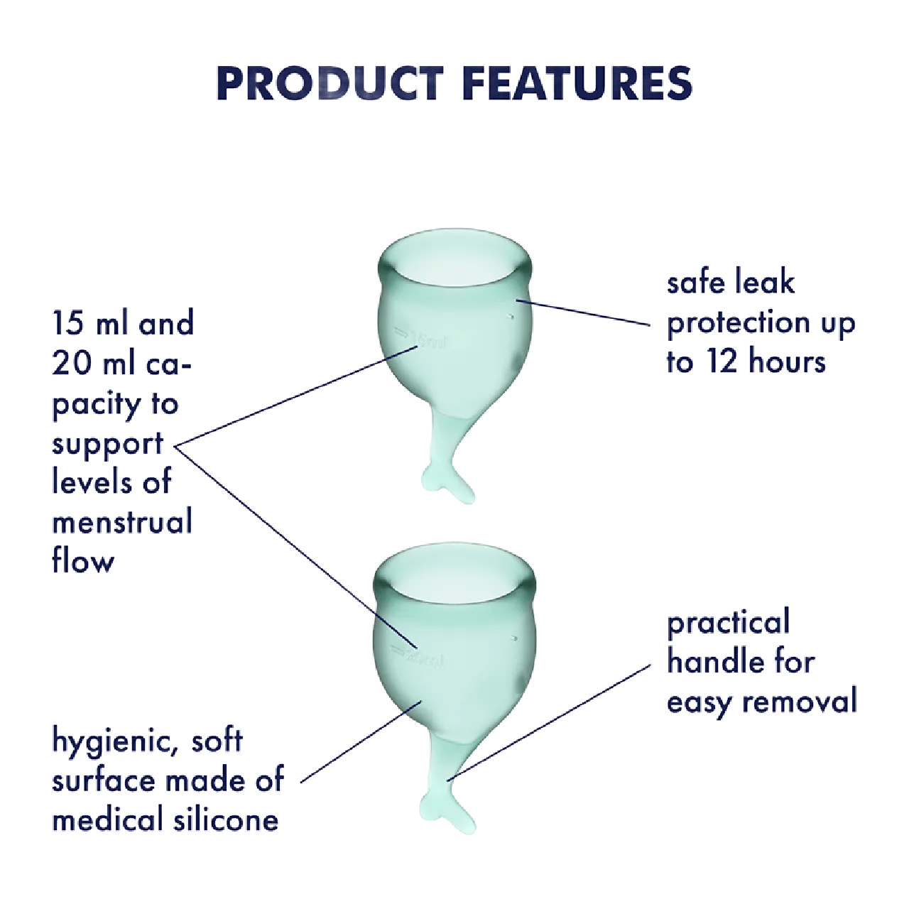 Feel Secure Menstrual Cup - Dark Green