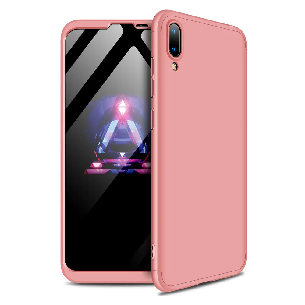 For HUAWEI Y7 pro 2019 Ultra Slim PC Back Cover Non-slip Shockproof 360 Degree Full Protective Case black