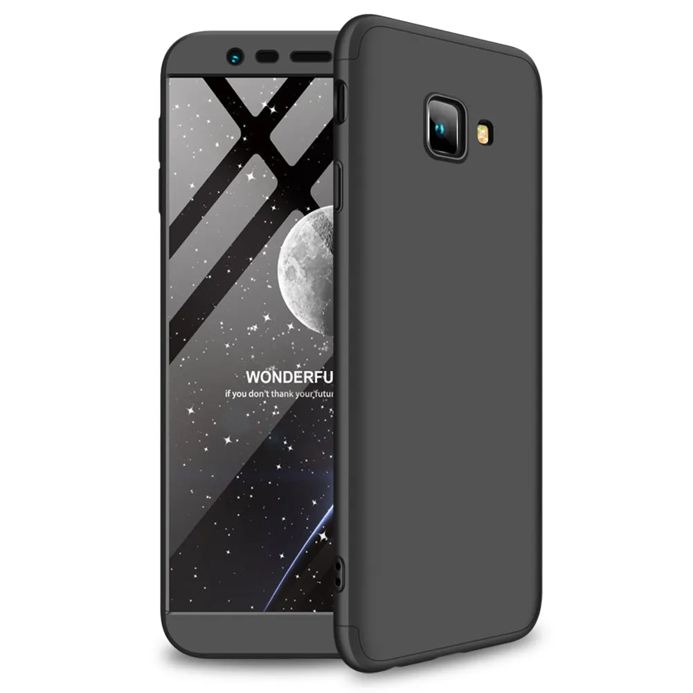 For Samsung J4 Plus/ J4 Prime 3 in 1 360 Degree Non-slip Shockproof Full Protective Case black_Samsung J4 Plus/ J4 Prime