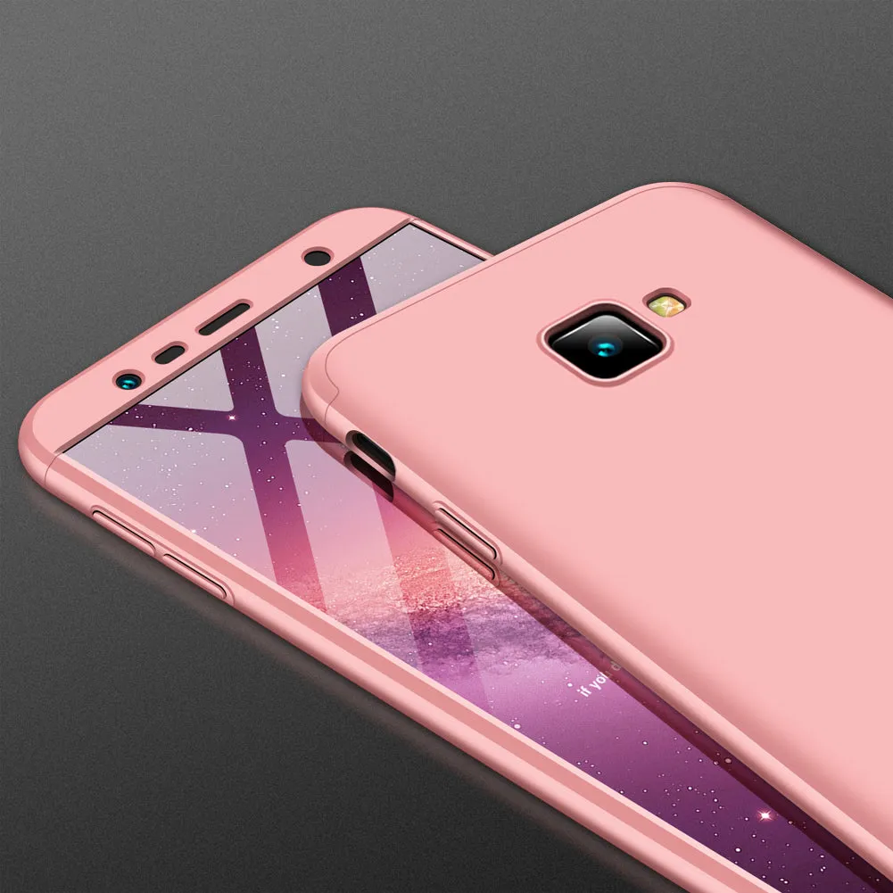 For Samsung J4 Plus/ J4 Prime 3 in 1 360 Degree Non-slip Shockproof Full Protective Case black_Samsung J4 Plus/ J4 Prime