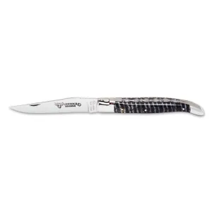 Laguiole en Aubrac Handcrafted Double Plates Multipurpose Knife with Blue Mollar Handle,  4.75-inches