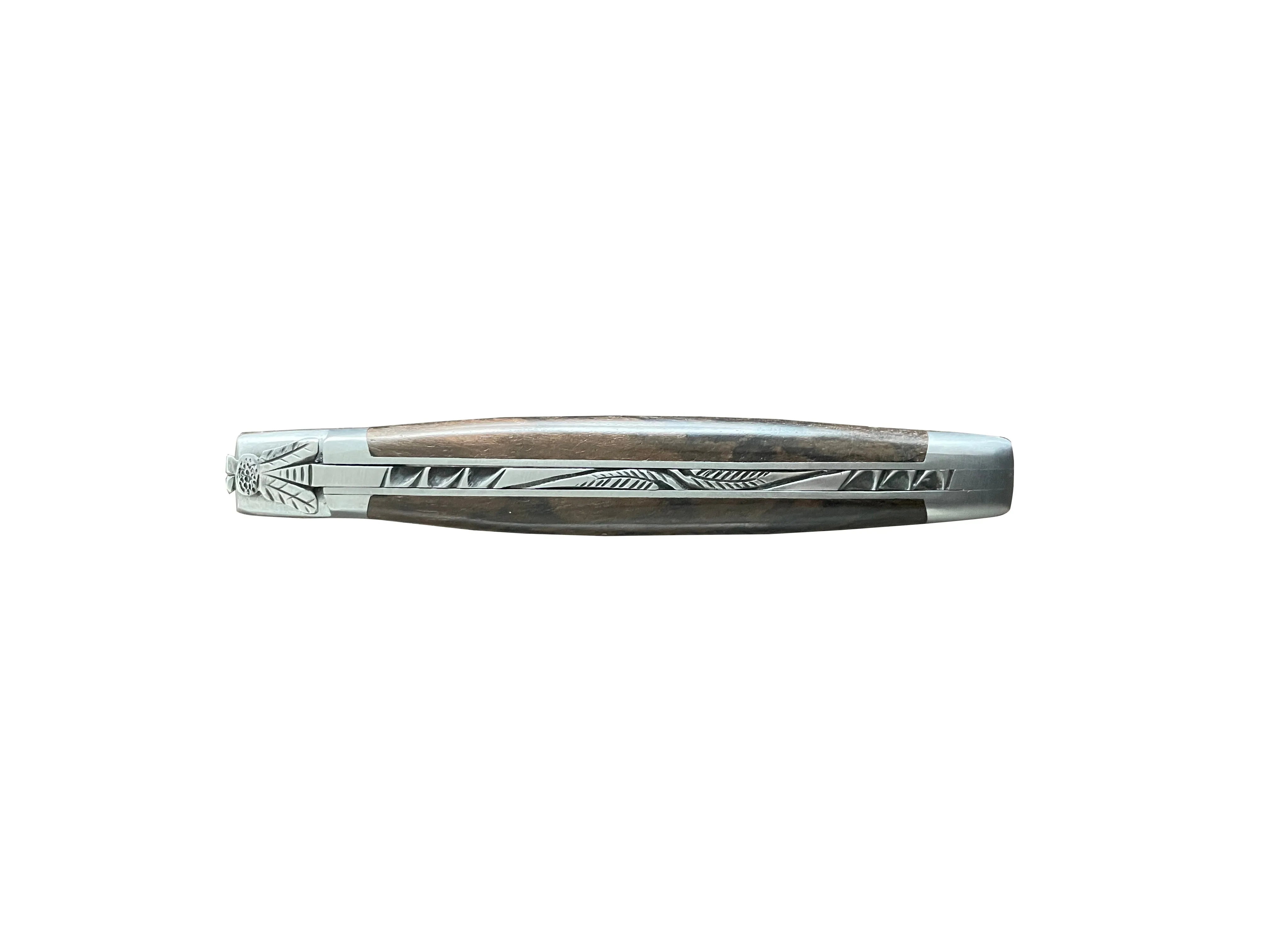 Laguiole en Aubrac Luxury Handcrafted Multipurpose Knife with Ziricote Handle, 4.75-Inches