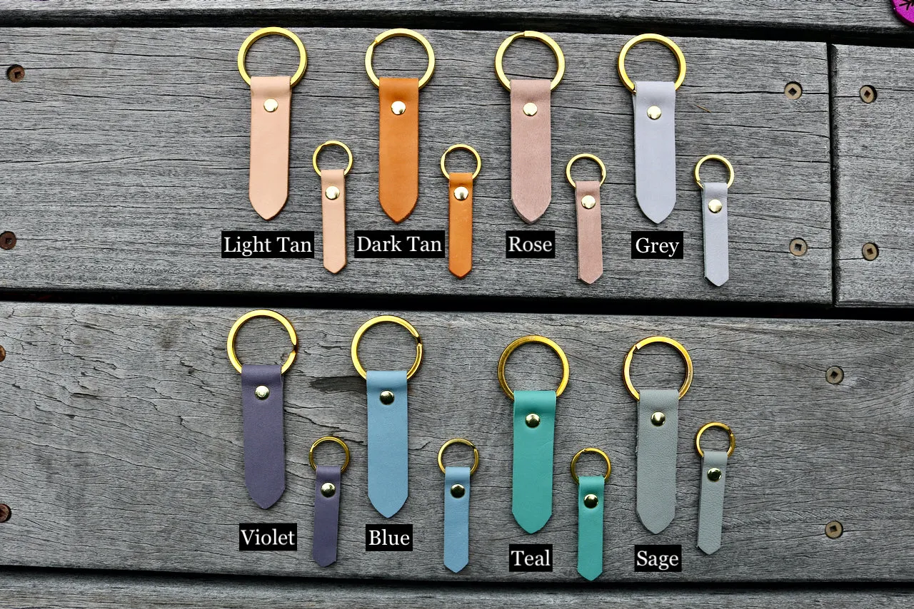 Leather Dog Tag or Keychain (Light Tan)