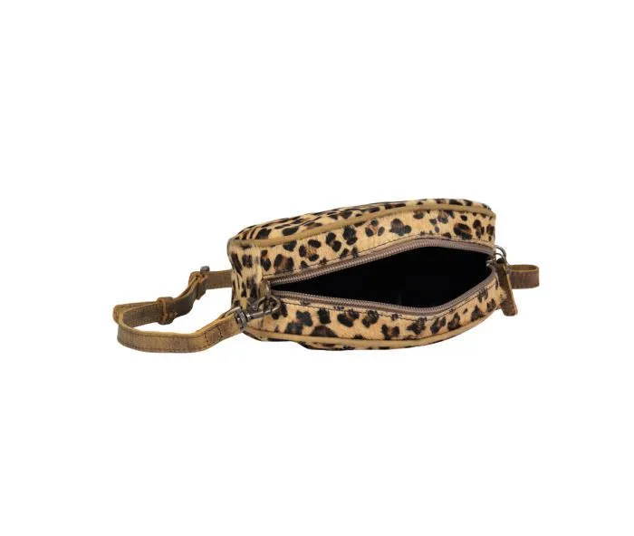 Leopard Oval Crossbody Handbag