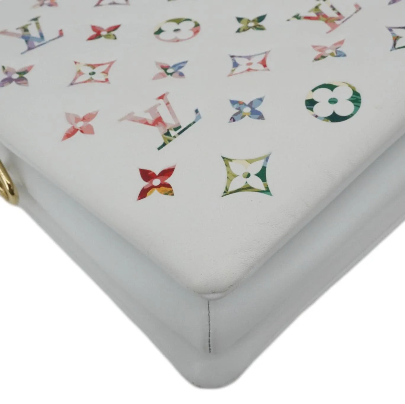LOUIS VUITTON Coussin PM Monogram Flower Embossed Leather Shoulder Bag Multicolor