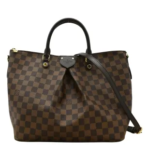LOUIS VUITTON Siena MM Damier Ebene Shoulder Bag Brown