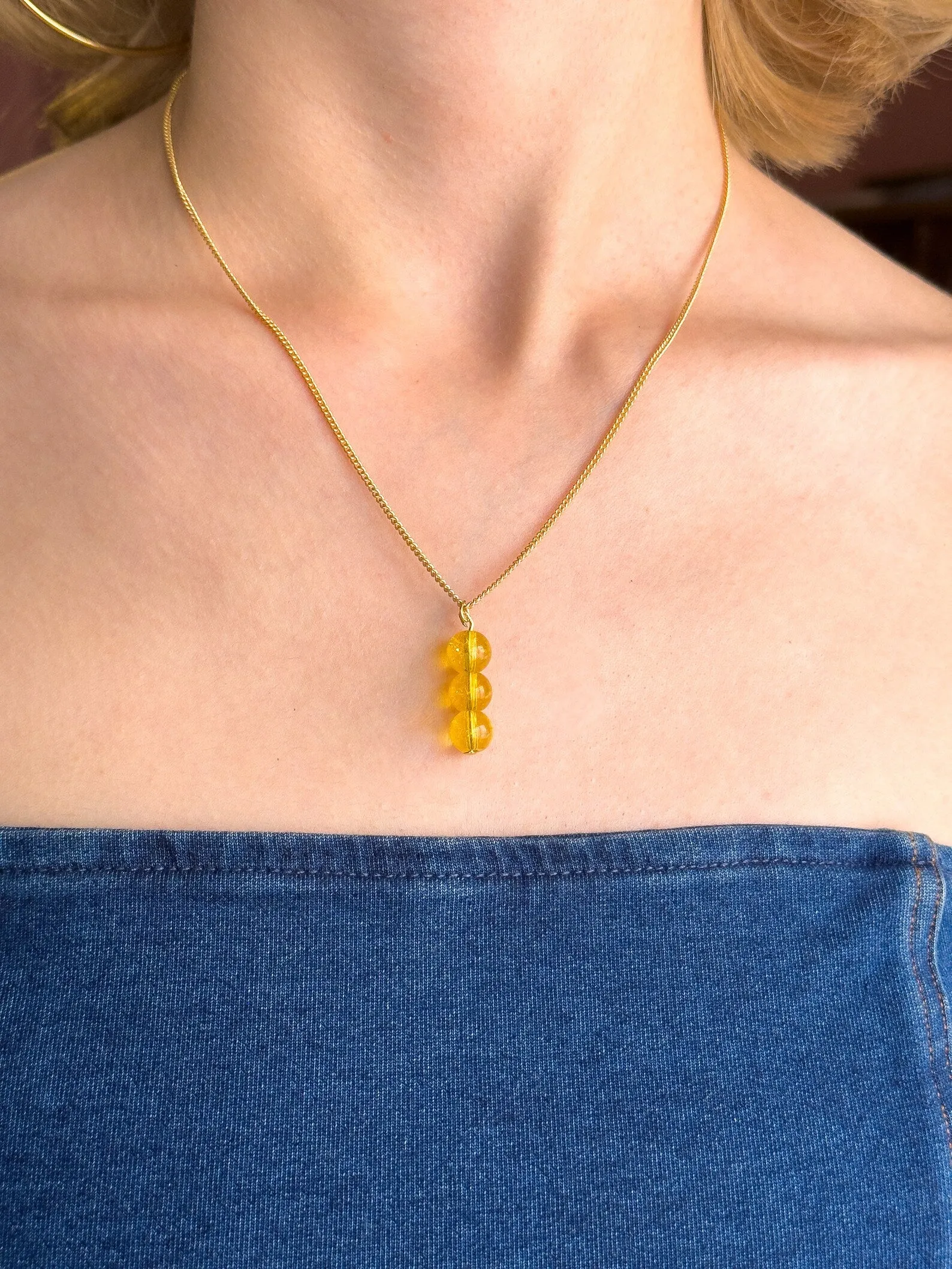 Minimalist Citrine Necklace