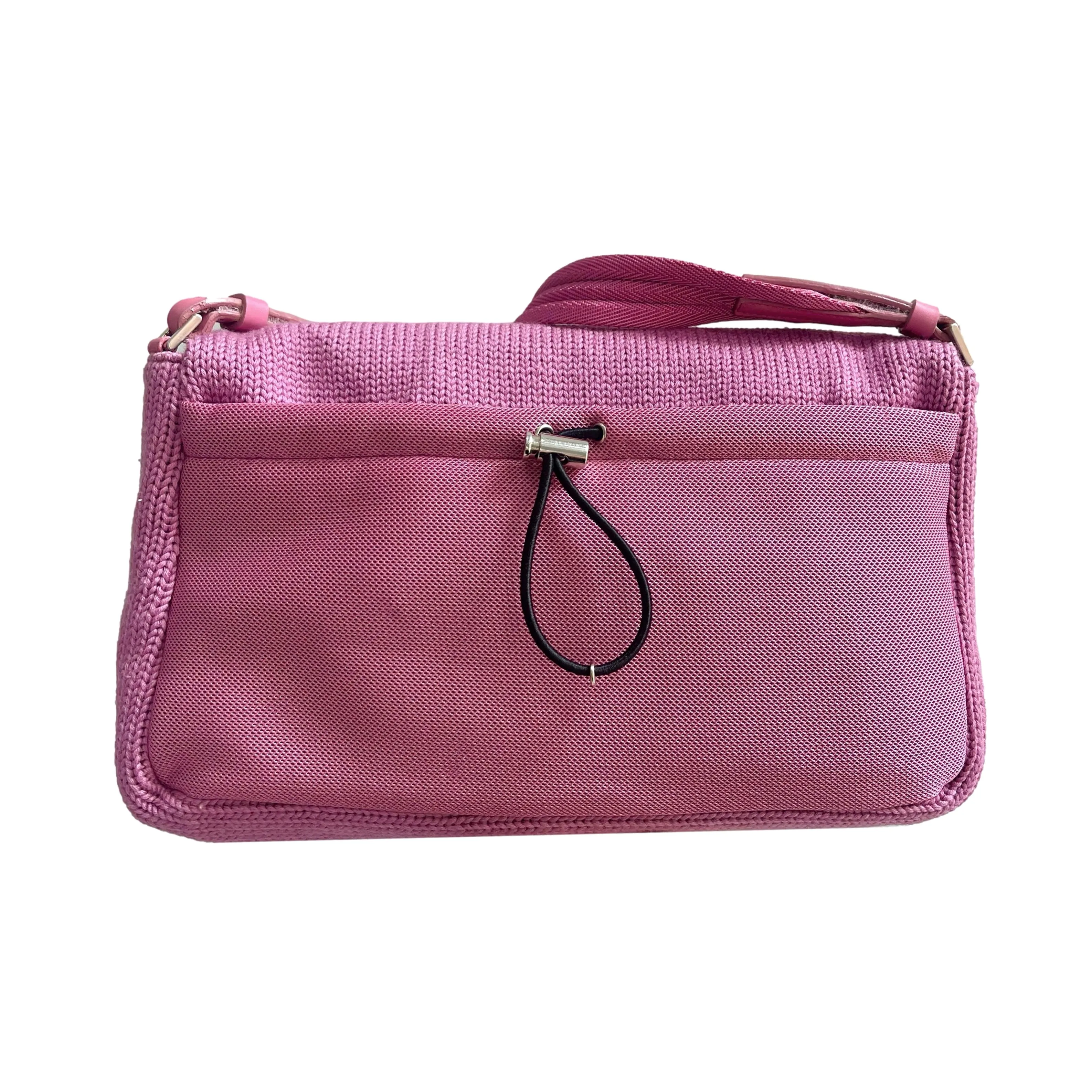 Prada Pink Knit Shoulder Bag