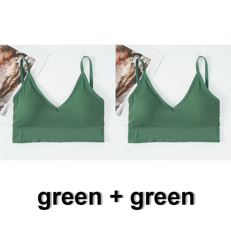 Seamless Padded Brallete Tank Top with Removable Padding