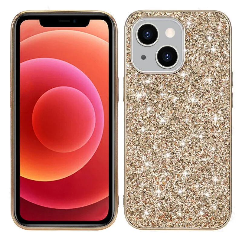 Shining Shockproof Glitter Plating Bling Sequins Case For iPhone