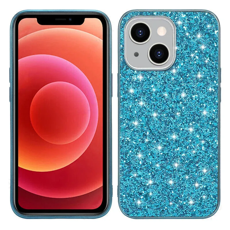 Shining Shockproof Glitter Plating Bling Sequins Case For iPhone