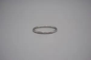 Thick Rhodium Stacker Ring