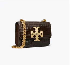 Tory Burch Eleanor Embossed Dark Mahogany Large Bag -  L137318