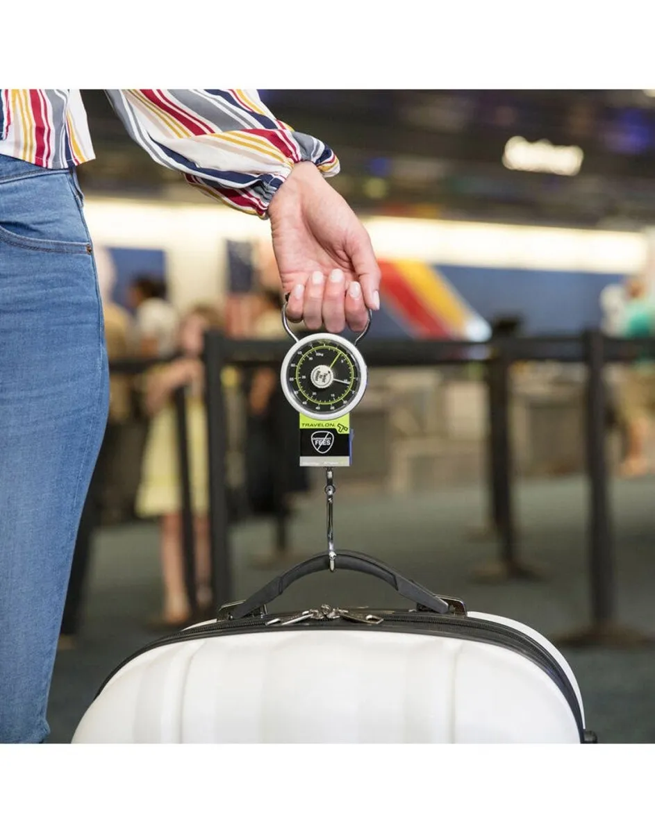 Travelon Stop & Lock Luggage Scale with Tape Measure