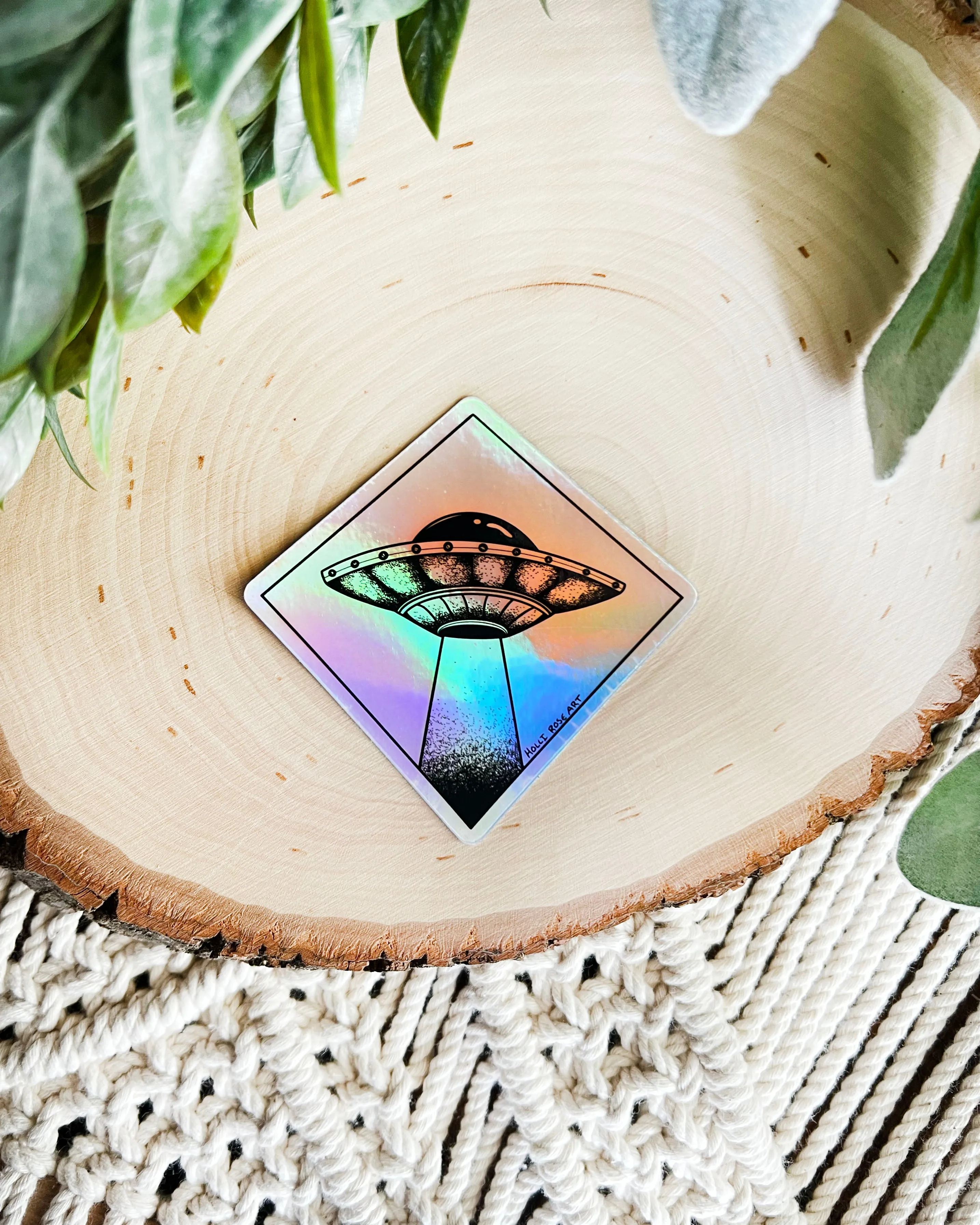 UFO Holographic Sticker