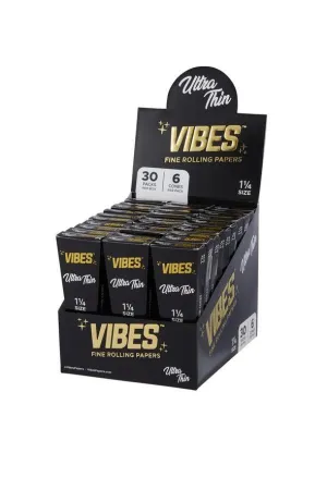 Vibes Ultra Thin Cones 1 ¼ - (30 Packs Per Box - 6 Cones Per Pack)
